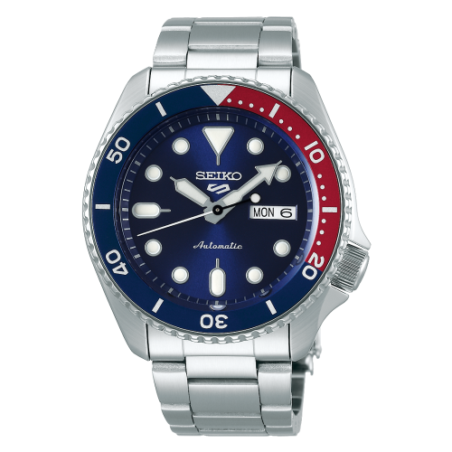 Seiko 5 Sports Sports Style Stainless Steel / Pepsi / Bracelet